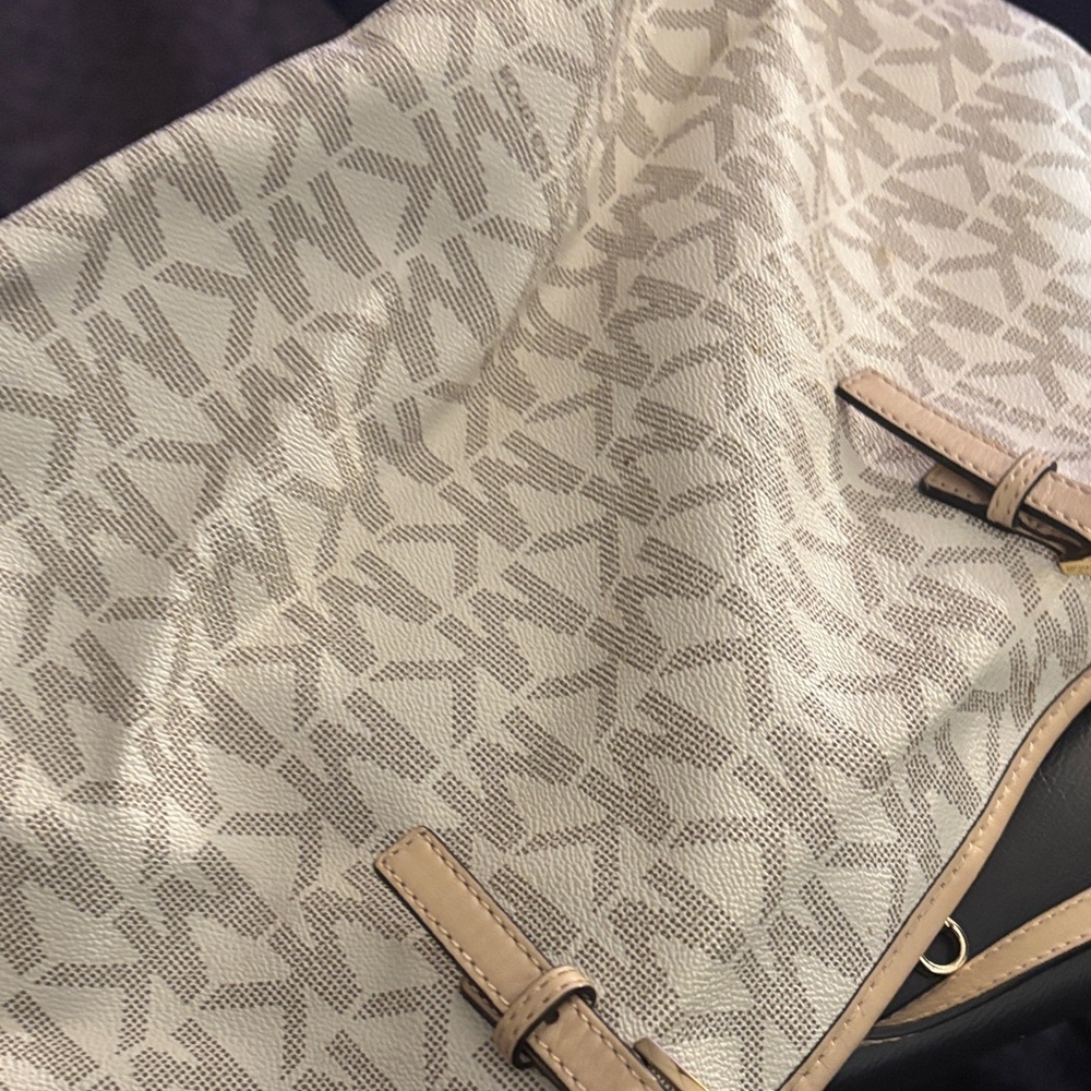 Michael Kors Beige and Black Tote Bag